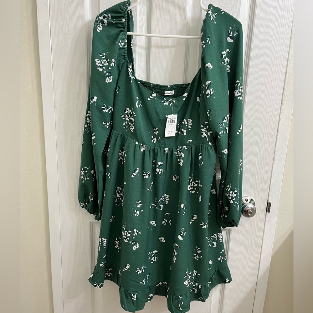 Floral Green Dress